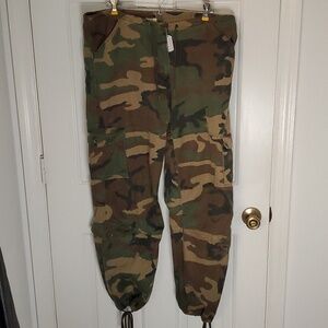 Rothco Camo Cargo Ultra Force 7 Pocket Pants. Tie Bottom with Dog Tag. Unisex